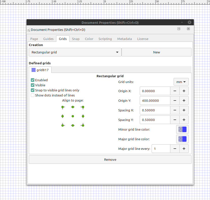 inkscape snap to grid