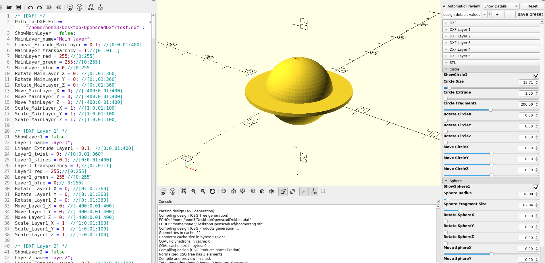 openscad double spiral