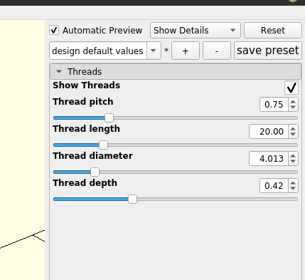 3D part design with OpenScad # 9: adding a thread module