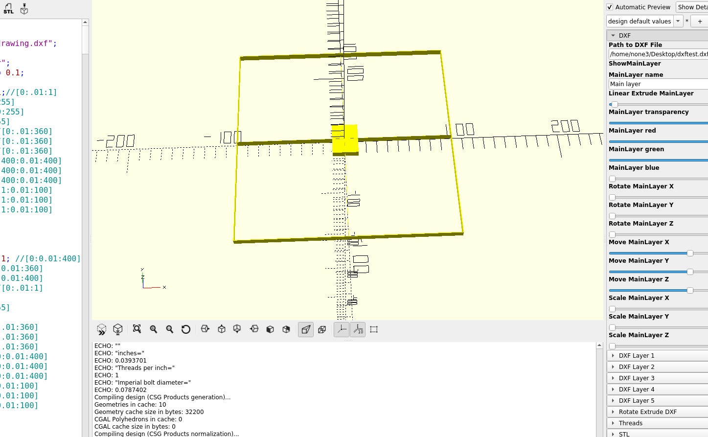 3D Part design with Inkscape and OpenScad part 15 Dxf r14 vs. Dxf r12