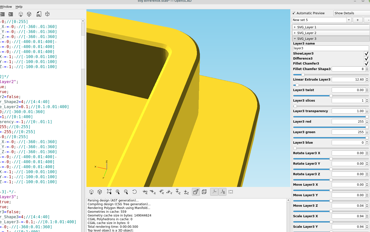 3D part design with Inkscape and OpenSCAD #74: adding fillet and chamfer to the SVG import modules.