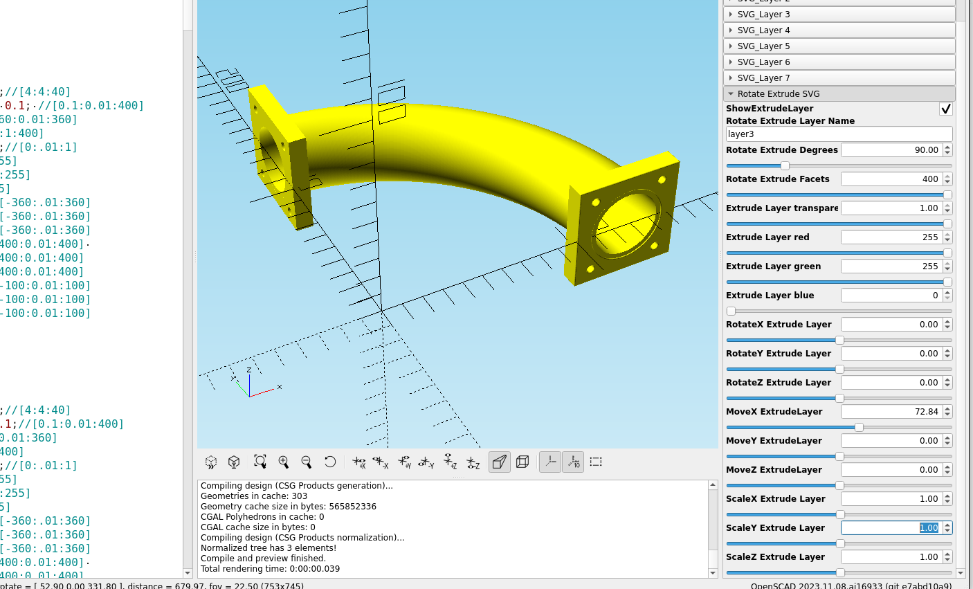 3D part design with Inkscape and OpenSCAD #75: using guidelines for precise object positioning.