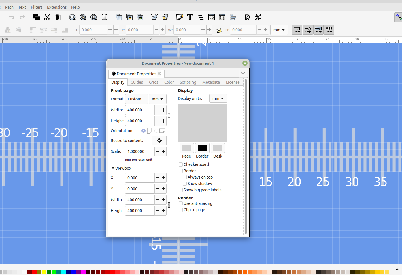 3D part design with Inkscape and OpenSCAD #75: using guidelines for precise object positioning.