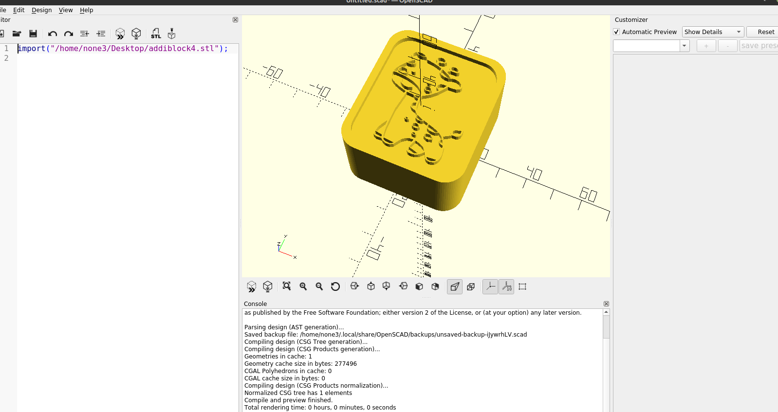 3d part design with Inkscape and Openscad part 3: working with layers