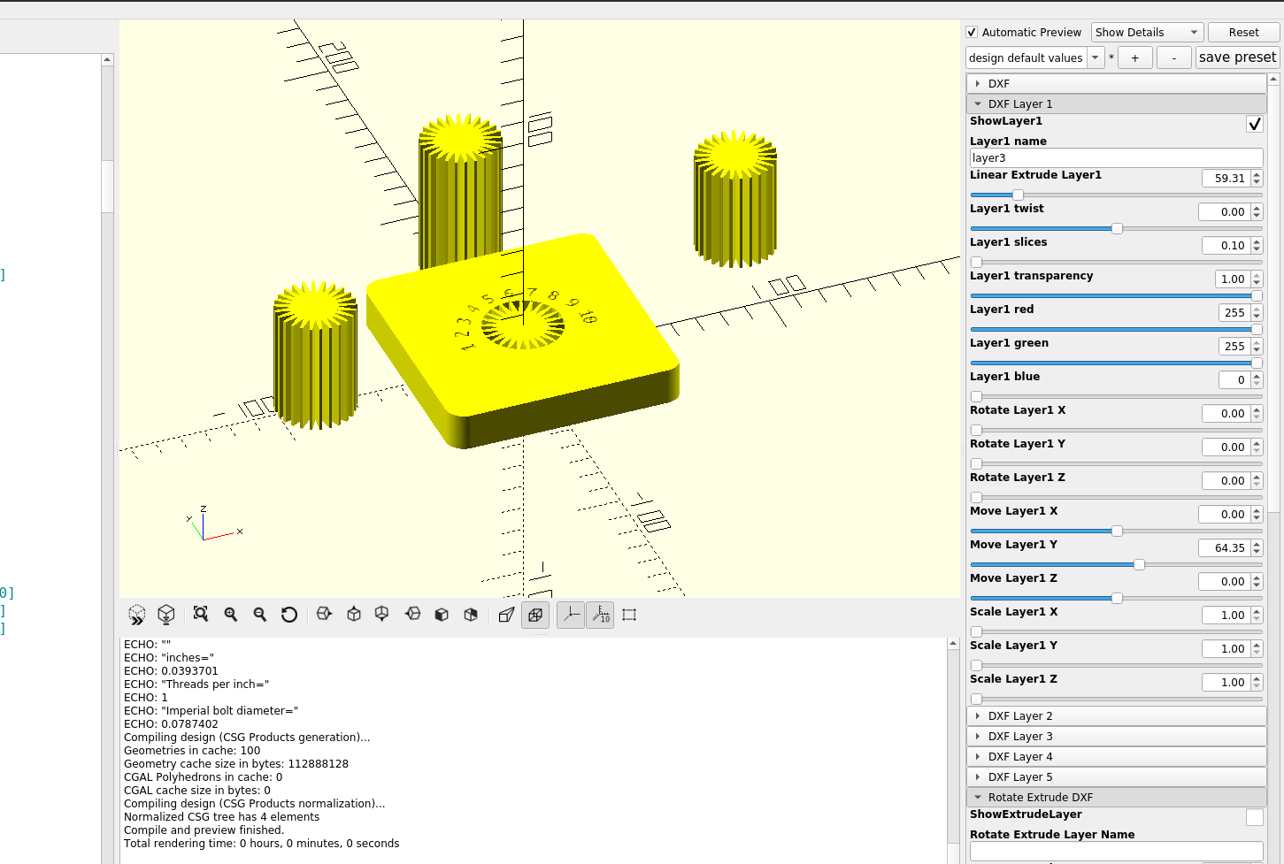 3D part design with inkscape and openscad part  12: Cloning objects