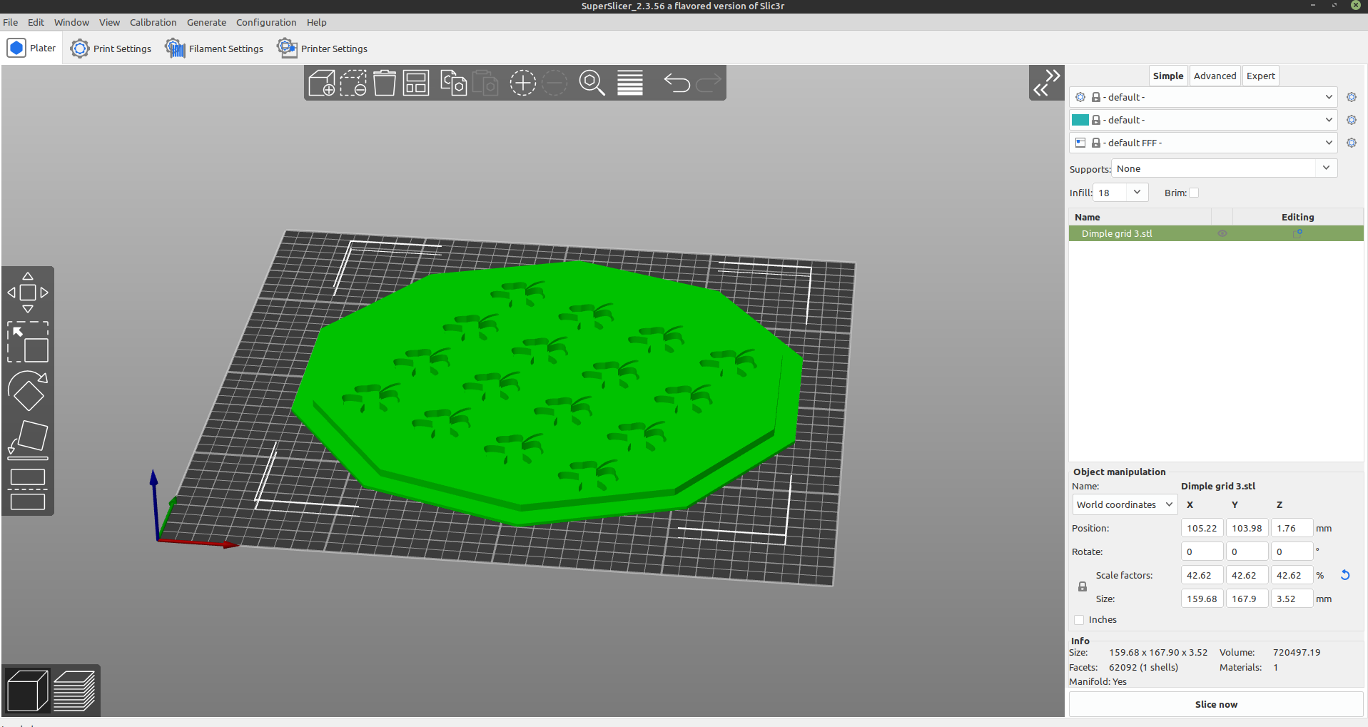 3D Part design with Inkscape and Openscad #21:Recessed grid