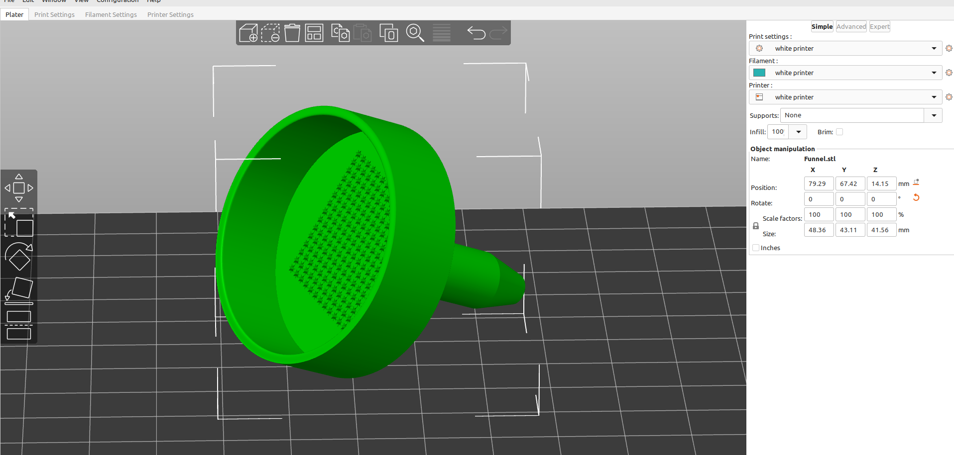 3D part design with Inkscape and openscad #26 : Filter  Funnel