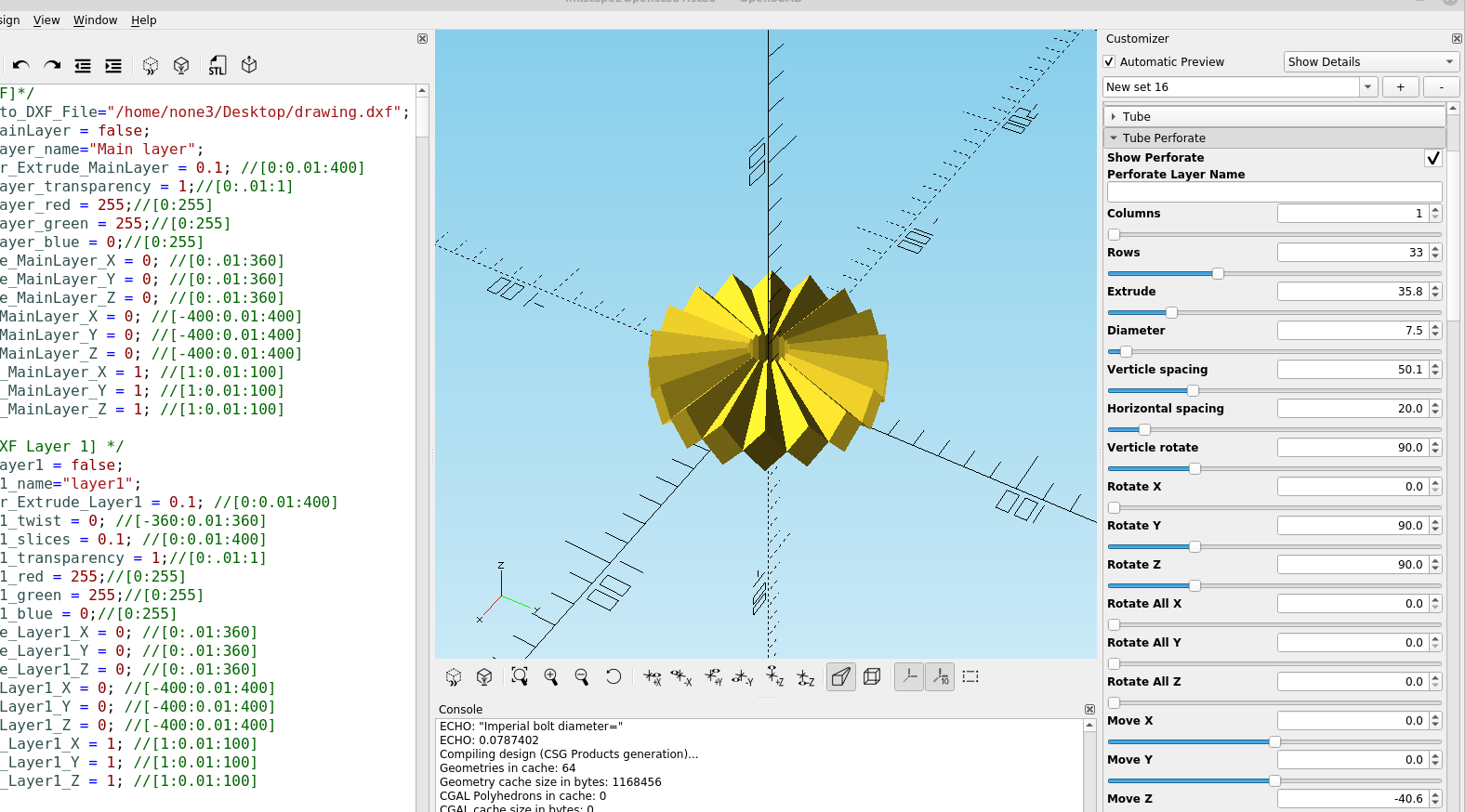 3d part design with Inkscape and Openscad #40: Making a Hirth joint