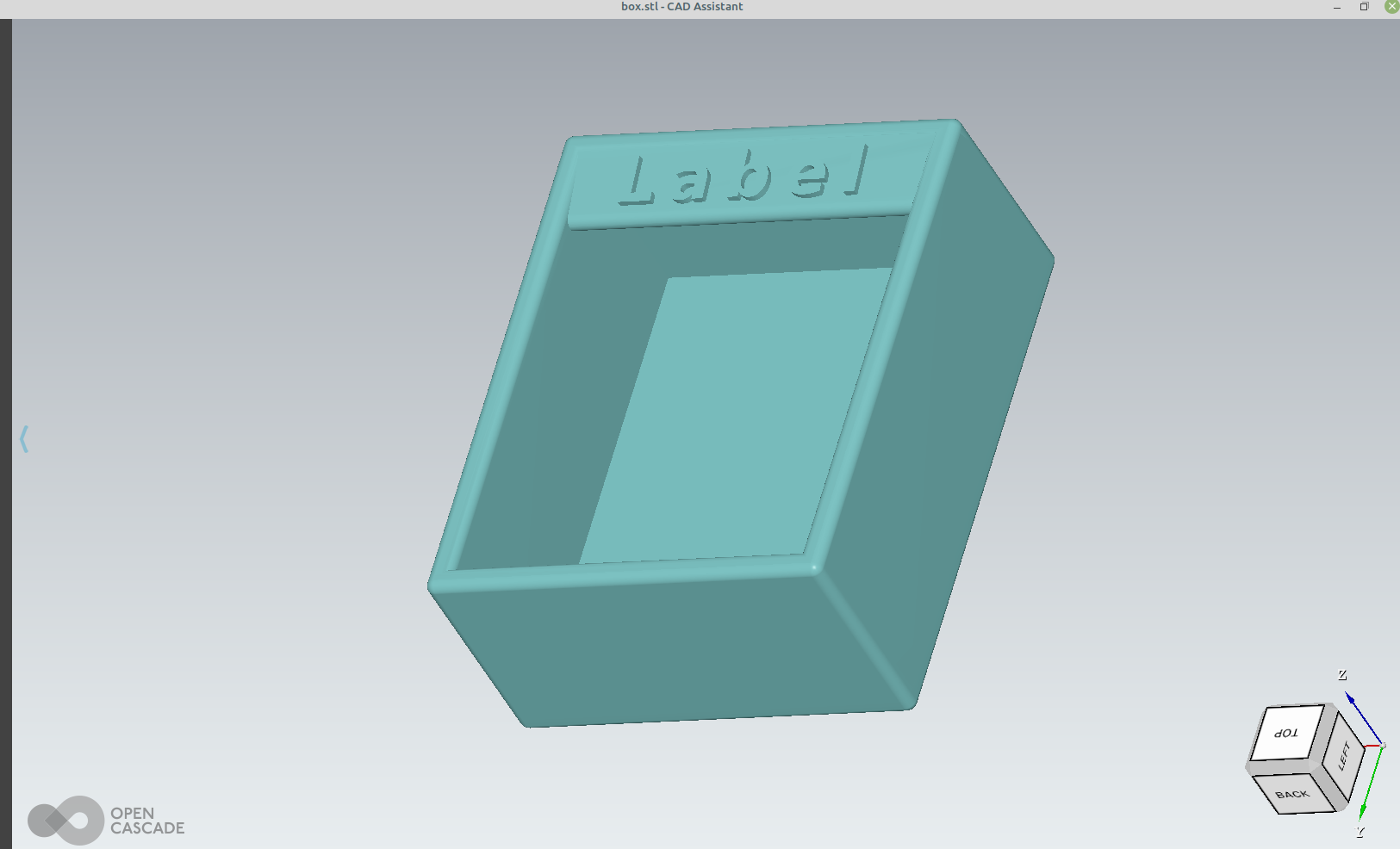 3D part design with OpenSCAD #65 : Parametric parts organizer box with label.