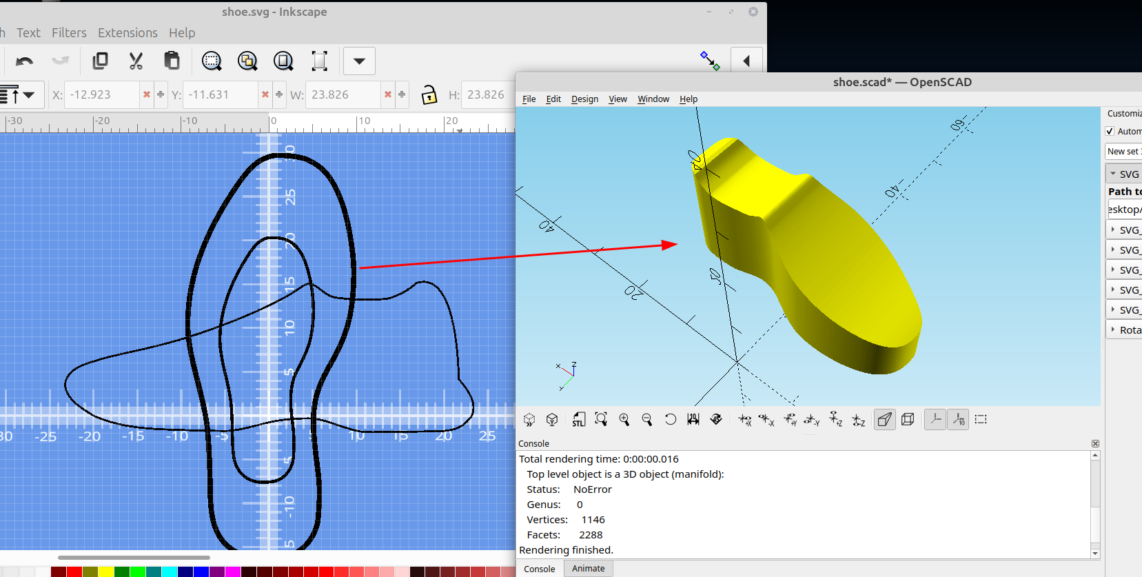 3D part design with Inkscape and OpenSCAD #110: "sculpting" with OpenSCAD?