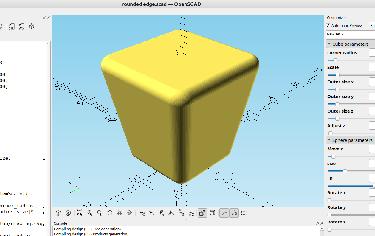 3D part design with OpenSCAD #138: constraining minkowski()