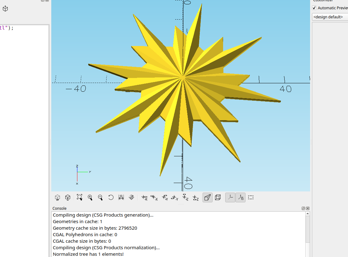 3D part design with OpenSCAD # 150: A SunRay generator.