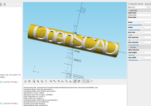 3D part design with OpenSCAD #82: bending text around a cylinder.
