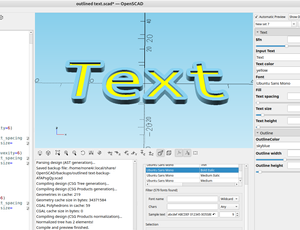3D part design with OpenSCAD #118: Text outliner.