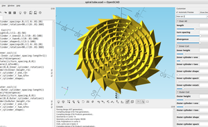 3D part design with OpenSCAD #136: Experimenting with spiral designs.