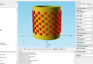 3D part design with Inkscape and OpenSCAD # 141: repeating SVG pattern on a cylinder.