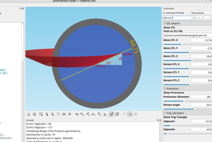 3D part design with OpenSCAD#143: Improving the Protractor tool.