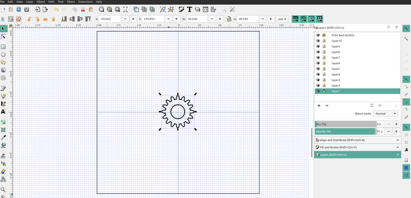 double lines inkscape dxf