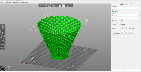 3d part design with Openscad #22: Basket module