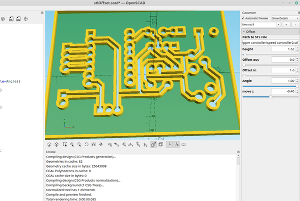 3D part design with OpenSCAD #103: grabbing an outline from an stl file with offset()