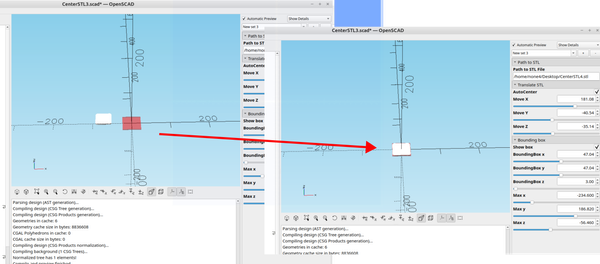 3D part design with OpenSCAD#115 : Auto center an stl file.