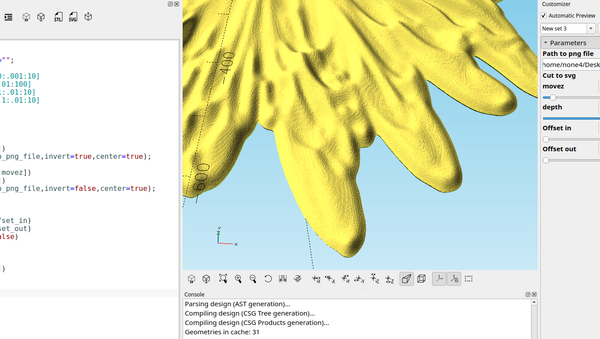 3D part design with Inkscape and OpenSCAD # 149: Removing pixelation to improve the quality of the auto trace module.